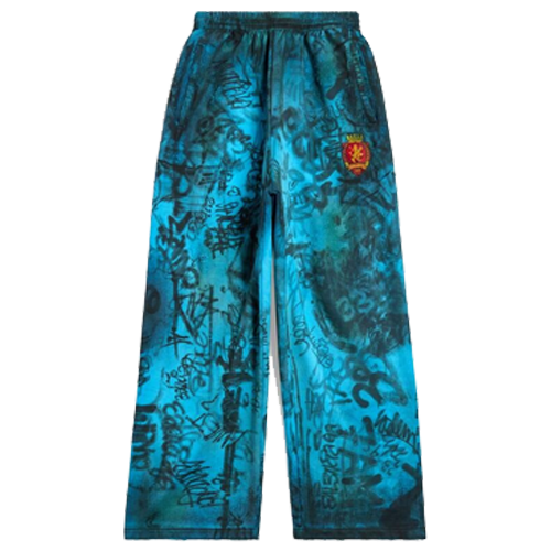 Balenciaga Skater Graffiti SweatpantsBlue
